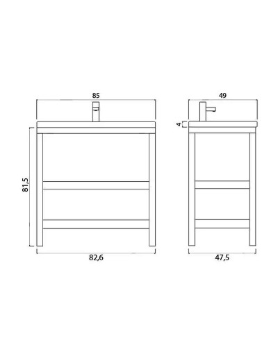 Тумба под раковину Creto Provence 85 9-1008V Venge