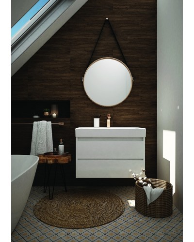 Тумба под раковину Creto Scala 80 3-1078W подвесная Белая глянцевая