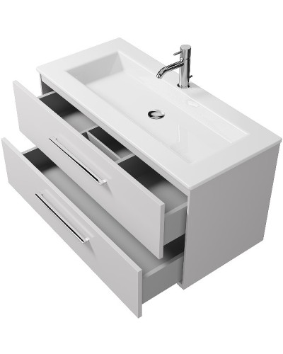 Тумба под раковину Creto Ares 100 10-1105W подвесная Белая