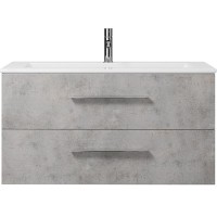 Тумба под раковину Creto Ares 100 10-1105B подвесная Серый Бетон