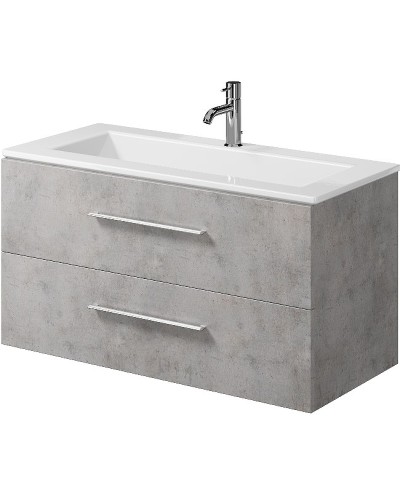 Тумба под раковину Creto Ares 100 10-1105B подвесная Серый Бетон