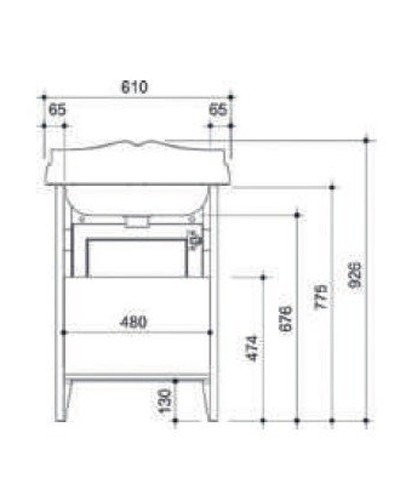Тумба под раковину Creto Vetra 60 15-3193WL Белая