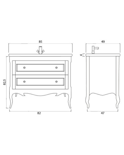 Тумба под раковину Creto Viva 85 13-1008O Olivine