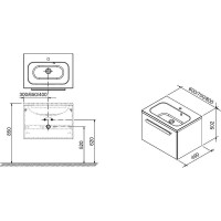Тумба под раковину Ravak SD Chrome 80 X000000534 подвесная Белая глянцевая