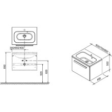 Тумба под раковину Ravak SD Chrome 80 X000000534 подвесная Белая глянцевая