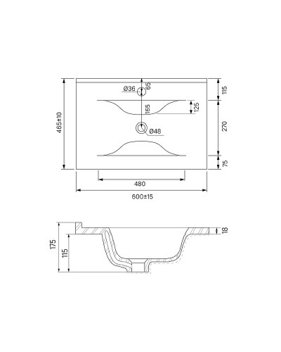 Тумба с раковиной Iddis Oxford 60 OXF60W0i95K Белая