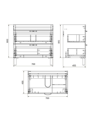 Тумба с раковиной Iddis Oxford 80 OXF80W0i95K Белая