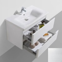Тумба с раковиной белый ясень 100,5 см BelBagno Soft SOFT-1000-2C-SO-BF + 13100-KL