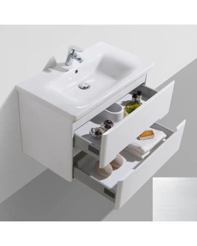 Тумба с раковиной белый ясень 100,5 см BelBagno Soft SOFT-1000-2C-SO-BF + 13100-KL