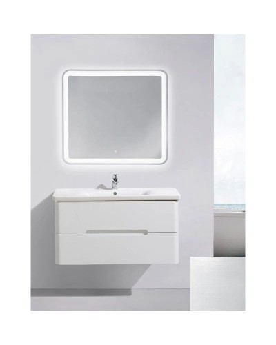 Тумба с раковиной белый ясень 100,5 см BelBagno Soft SOFT-1000-2C-SO-BF + 13100-KL