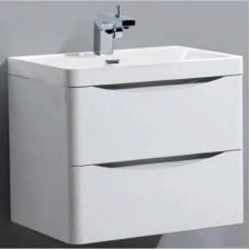 Тумба с раковиной белый глянец 60 см BelBagno Ancona-N ANCONA-N-600-2C-SO-BL + EA-600-LVB