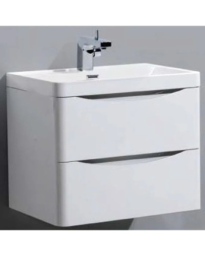 Тумба с раковиной белый глянец 60 см BelBagno Ancona-N ANCONA-N-600-2C-SO-BL + EA-600-LVB