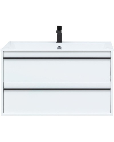 Тумба с раковиной Aquanet Lino 90 271949 подвесная Белая матовая