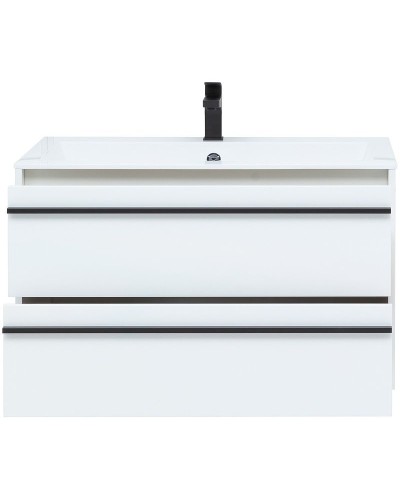 Тумба с раковиной Aquanet Lino 90 271949 подвесная Белая матовая