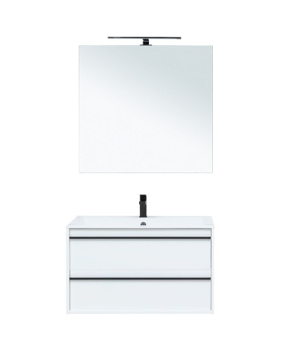 Тумба с раковиной Aquanet Lino 90 271949 подвесная Белая матовая