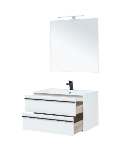 Тумба с раковиной Aquanet Lino 90 271949 подвесная Белая матовая