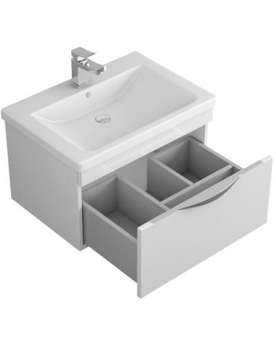 Тумба под раковину Owl 1975 Sjel 65 OW25.01.00 подвесная Белая глянцевая