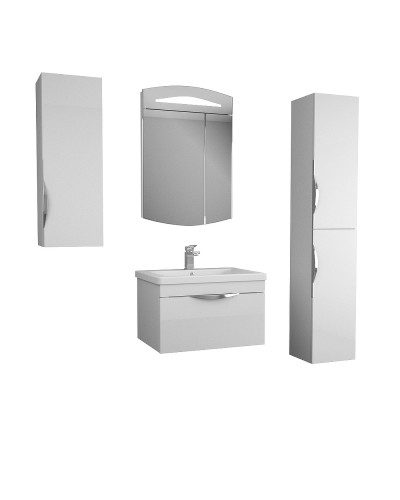 Тумба под раковину Owl 1975 Sjel 65 OW25.01.00 подвесная Белая глянцевая