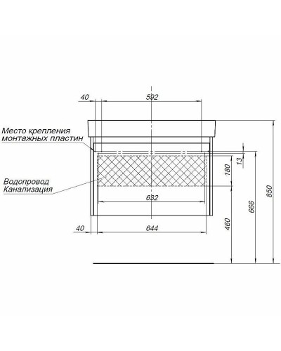 Тумба с раковиной Aquanet Nova Lite 75 245242 подвесная Дуб рошелье