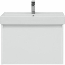 Тумба с раковиной Aquanet Nova Lite 75 245243 подвесная Белая глянцевая