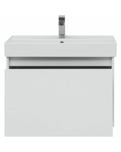 Тумба с раковиной Aquanet Nova Lite 75 245243 подвесная Белая глянцевая