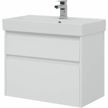 Тумба с раковиной Aquanet Nova Lite 75 245244 подвесная Белая глянцевая