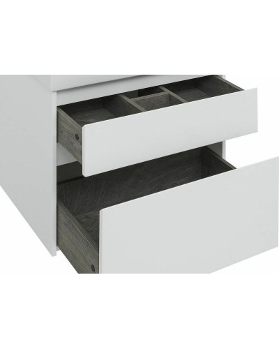 Тумба с раковиной Aquanet Nova Lite 75 245244 подвесная Белая глянцевая