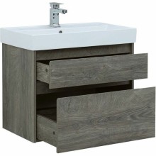 Тумба с раковиной Aquanet Nova Lite 75 245245 подвесная Дуб рошелье