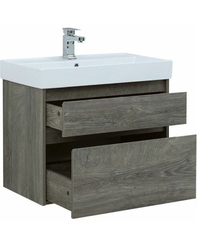 Тумба с раковиной Aquanet Nova Lite 75 245245 подвесная Дуб рошелье