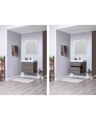 Тумба с раковиной Aquanet Nova Lite 75 245245 подвесная Дуб рошелье