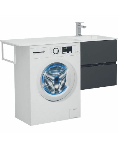 Тумба с раковиной Aquanet Алвита 120 R 243776 подвесная Серый антрацит