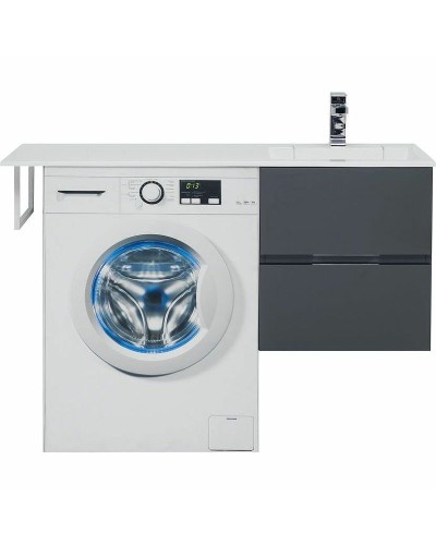 Тумба с раковиной Aquanet Алвита 120 R 243776 подвесная Серый антрацит