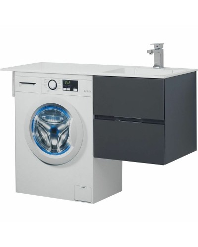 Тумба с раковиной Aquanet Алвита 120 R 243776 подвесная Серый антрацит