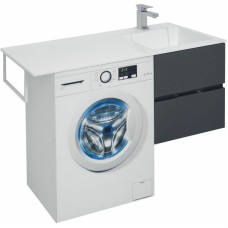 Тумба с раковиной Aquanet Алвита 120 R 243776 подвесная Серый антрацит