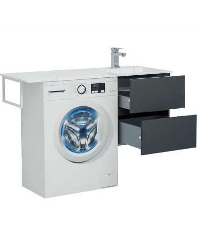 Тумба с раковиной Aquanet Алвита 120 R 243776 подвесная Серый антрацит