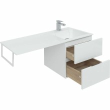 Тумба с раковиной Aquanet Алвита 120 R 243726 подвесная Белый