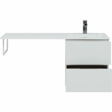 Тумба с раковиной Aquanet Алвита 120 R 243726 подвесная Белый