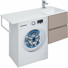 Тумба с раковиной Aquanet Алвита 120 R 243774 подвесная Капучино