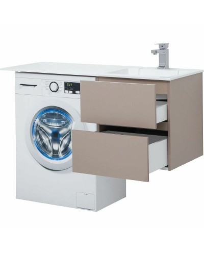 Тумба с раковиной Aquanet Алвита 120 R 243774 подвесная Капучино