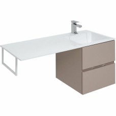 Тумба с раковиной Aquanet Алвита 120 R 243774 подвесная Капучино