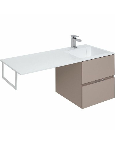 Тумба с раковиной Aquanet Алвита 120 R 243774 подвесная Капучино