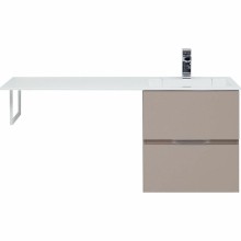 Тумба с раковиной Aquanet Алвита 120 R 243774 подвесная Капучино