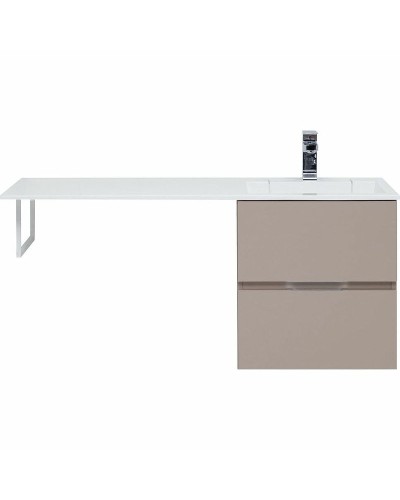 Тумба с раковиной Aquanet Алвита 120 R 243774 подвесная Капучино