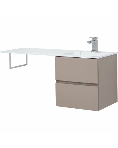 Тумба с раковиной Aquanet Алвита 120 R 243774 подвесная Капучино