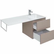 Тумба с раковиной Aquanet Алвита 120 R 243774 подвесная Капучино