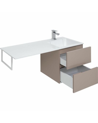 Тумба с раковиной Aquanet Алвита 120 R 243774 подвесная Капучино