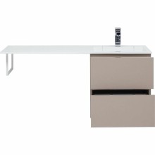 Тумба с раковиной Aquanet Алвита 120 R 243774 подвесная Капучино