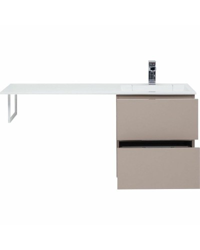 Тумба с раковиной Aquanet Алвита 120 R 243774 подвесная Капучино