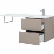 Тумба с раковиной Aquanet Алвита 120 R 243774 подвесная Капучино