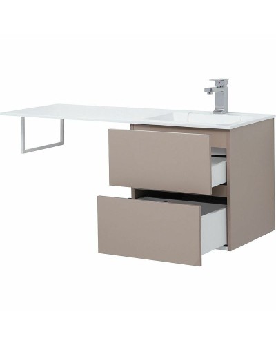 Тумба с раковиной Aquanet Алвита 120 R 243774 подвесная Капучино